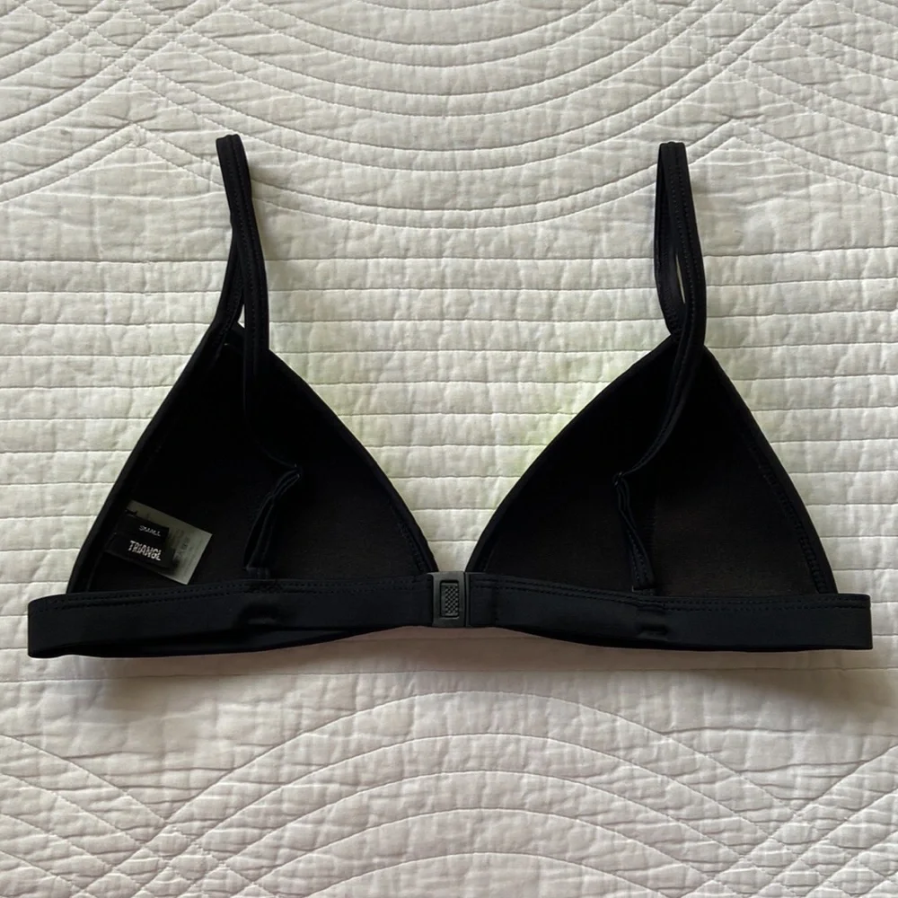 Triangl Ollie Coco Moon Bikini Top Neoprene Mesh Crochet Yellow Black Small